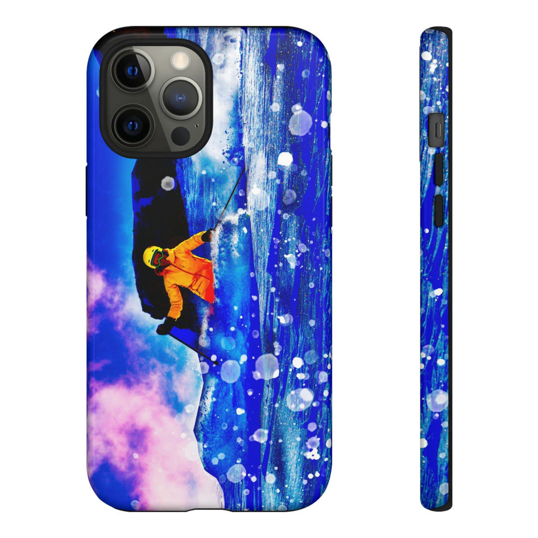 Cute IPhone Case | iPhone 15 Case | iPhone 15 Pro Max Case, Iphone 14 Case, Iphone 14 Pro Max Case IPhone Case for Art Lovers, Skier Mountain - Studio40ParkLane