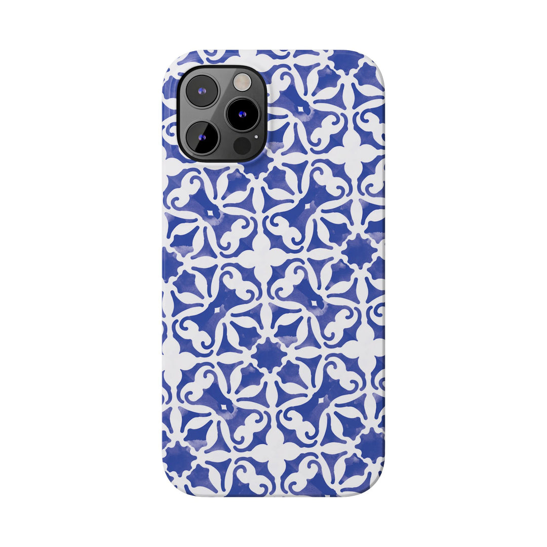Slim Blue Mosaic Gift for Her Cute Phone Cases for Iphone 16 Case | iPhone 15 Case | iPhone 15 Pro Max Case, Iphone 14, Iphone 14 Pro Max, Iphone 13, 11,10,8,7 - Studio40ParkLane