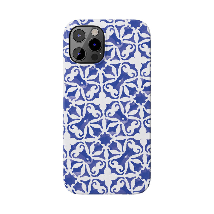 Slim Blue Mosaic Gift for Her Cute Phone Cases for Iphone 16 Case | iPhone 15 Case | iPhone 15 Pro Max Case, Iphone 14, Iphone 14 Pro Max, Iphone 13, 11,10,8,7 - Studio40ParkLane