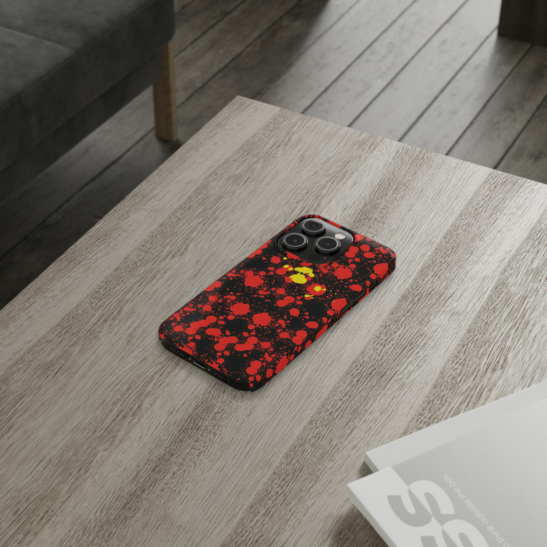 Slim Cute Phone Cases for Iphone - | iPhone 15 Case | iPhone 15 Pro Max Case, Iphone 14 Case, Iphone 14 Pro Max, Iphone 13, Red Yellow Paint Splash - Studio40ParkLane
