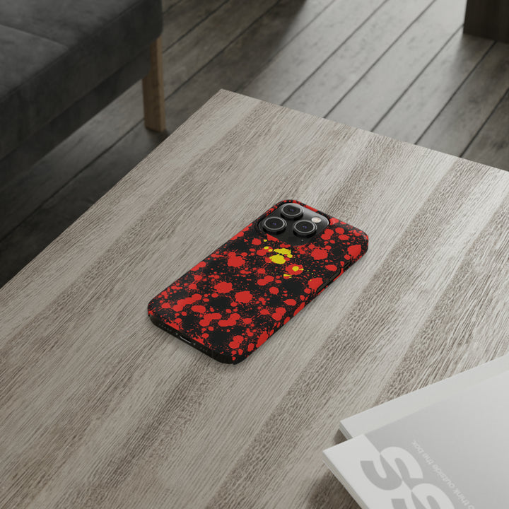 Slim Cute Phone Cases for Iphone - | iPhone 15 Case | iPhone 15 Pro Max Case, Iphone 14 Case, Iphone 14 Pro Max, Iphone 13, Red Yellow Paint Splash - Studio40ParkLane