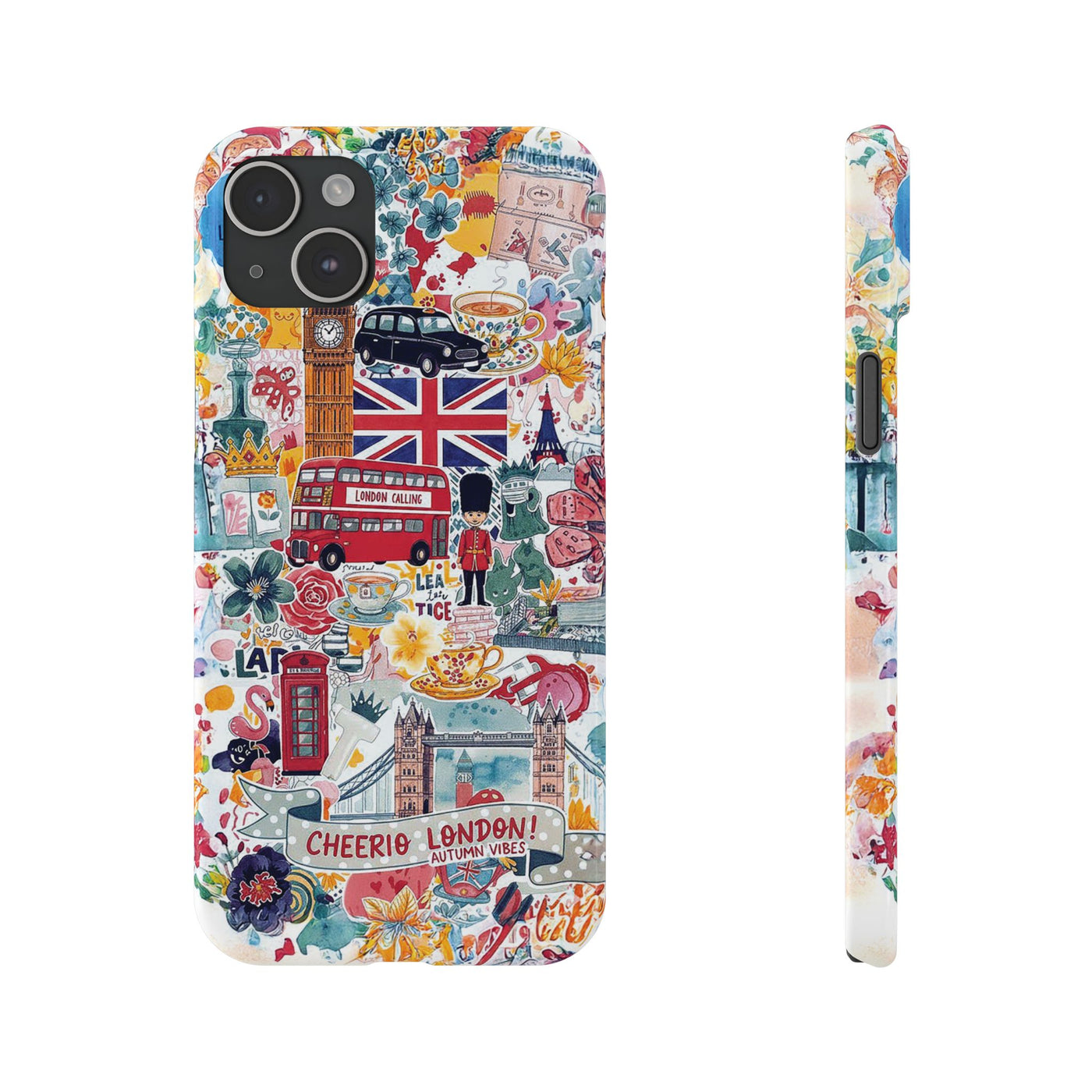 Slim London England Coquette Collage Cute Phone Case for Iphone 17 - | iPhone 16 Pro Max Case | iPhone 15 Case Iphone 14 13 12 11 10 9 8 7 - Studio40ParkLane