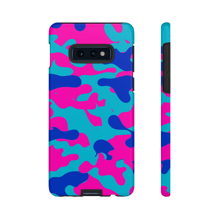 Cute Samsung Phone Case | Aesthetic Samsung Phone Case | Galaxy S23, S22, S21, S20 | Blue Pink Camouflage, Protective Phone Case - Studio40ParkLane