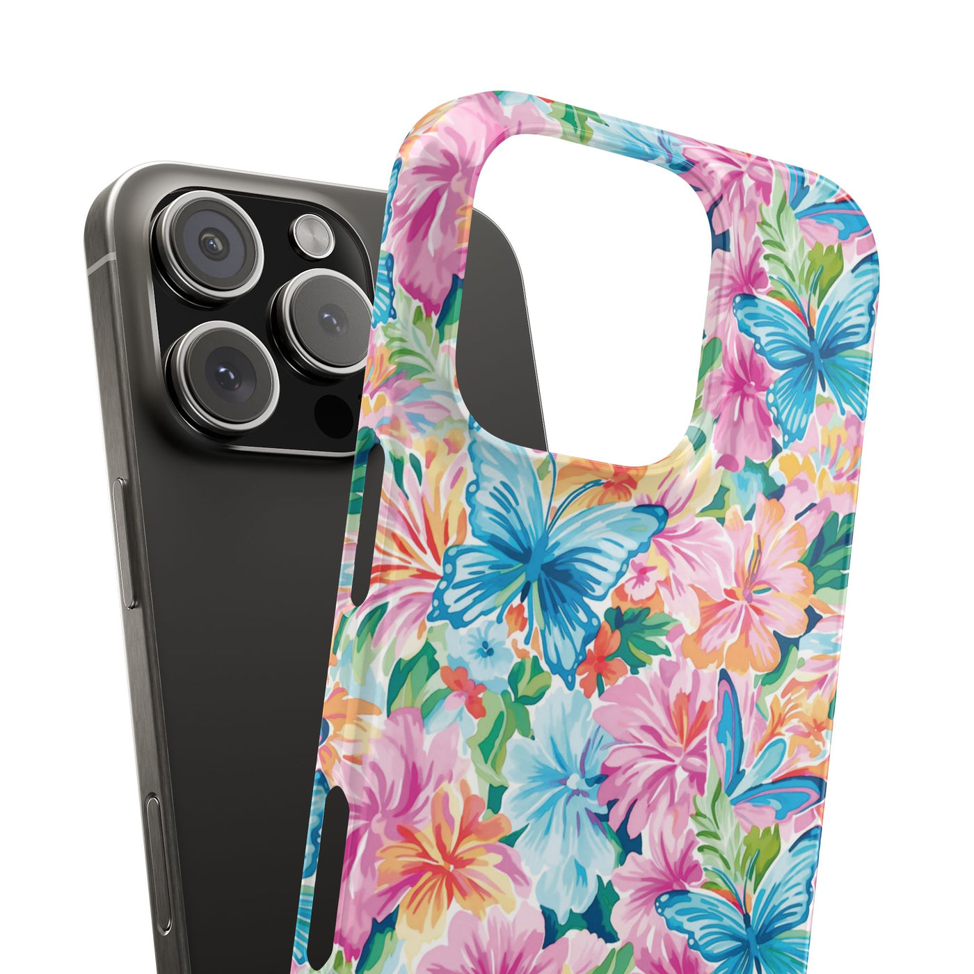 Slim Butterflies Flowers Gift for Her Cute Phone Cases for Iphone 16 Pro Max | iPhone 15 Case | iPhone 15 Pro Max Case, Iphone 14, 13, 12, 11, 10, 8, 7