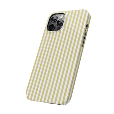 Slim Soft Yellow Striped Cute Phone Case for Iphone 16 - | iPhone 15 Pro Max Case | iPhone 14 Case Iphone 13 12 11 10 9 8 7 XS Gift for Her - Studio40ParkLane