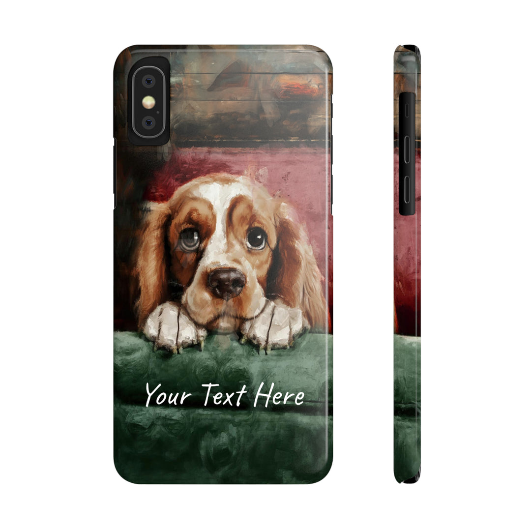Slim Personalized Cute iPhone Cases - | iPhone 15 Case | iPhone 15 Pro Max Case, Iphone 14 Case, Iphone 14 Pro Max, Iphone 13, Cocker Spaniel Dog - Studio40ParkLane
