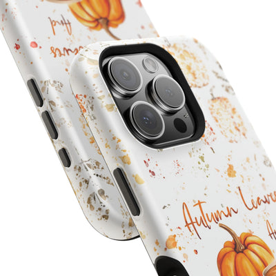 Fall Leaves Pumpkins Tough Magsafe Cute Phone Cases for Iphone | iPhone 15 Case | iPhone 15 Pro Max Case, Iphone 14, Iphone 14 13 12 11 10 9 8 7 - Studio40ParkLane