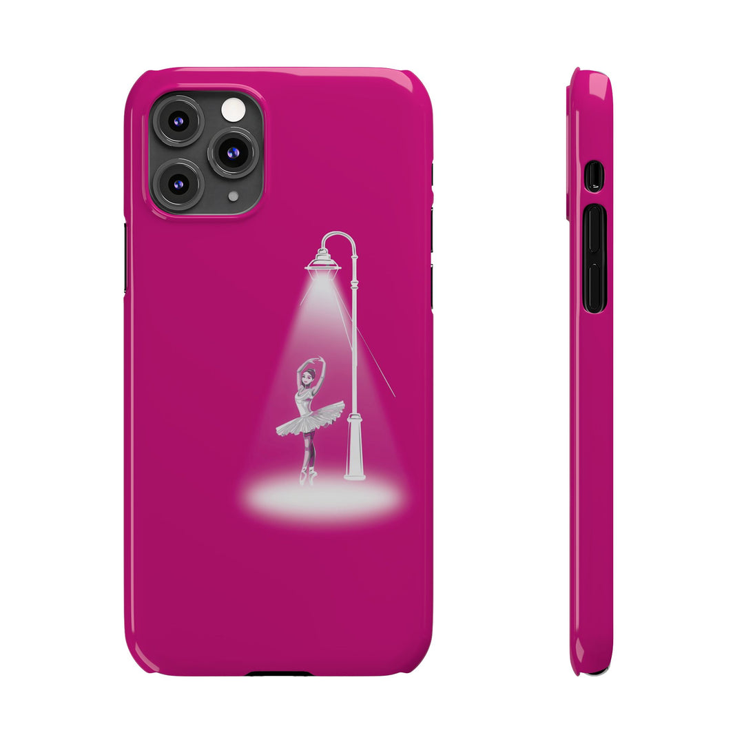 Slim Pink Ballet Dancer Spotlight Gift for Her Cute Phone Cases for Iphone 16 Pro Max | iPhone 15 Case | iPhone 15 Pro Max Case, Iphone 14, 13, 12, 11, 10, 8, 7 - Studio40ParkLane