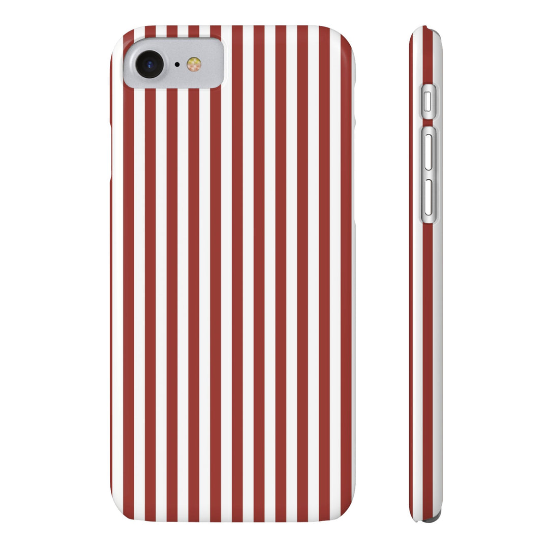 Slim Farmhouse Red Striped Cute Phone Case for Iphone 16 - | iPhone 15 Pro Max Case | iPhone 14 Case Iphone 13 12 11 10 9 8 7 Gift for Her - Studio40ParkLane