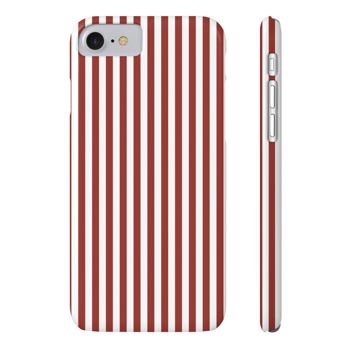 Slim Farmhouse Red Striped Cute Phone Case for Iphone 16 - | iPhone 15 Pro Max Case | iPhone 14 Case Iphone 13 12 11 10 9 8 7 Gift for Her - Studio40ParkLane