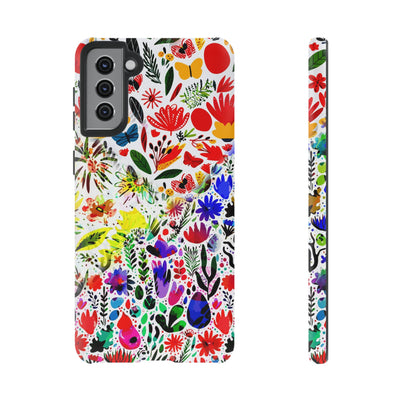 Impact Resistant, Colored Flowers, Cute Phone Cases for Samsung S24, S23, S22, S21, IPhone 15 pro Iphone 14 pro Iphone 13 IPhone 12 Iphone 11