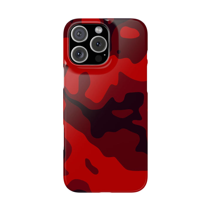 Slim Cute Phone Cases for Iphone - | iPhone 15 Case | iPhone 15 Pro Max Case, Iphone 14 Case, Iphone 14 Pro Max, Iphone 13, Red Camo Camouflage - Studio40ParkLane