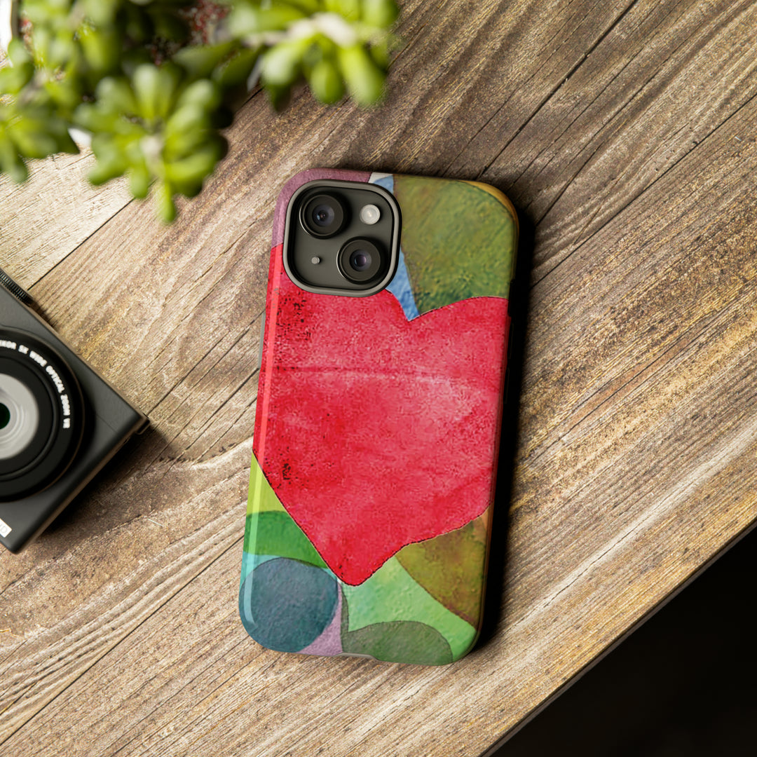 Cute IPhone Case | iPhone 15 Case | iPhone 15 Pro Max Case, Iphone 14 Case, Iphone 14 Pro Max Case IPhone Case for Art Lovers, Red Heart - Studio40ParkLane