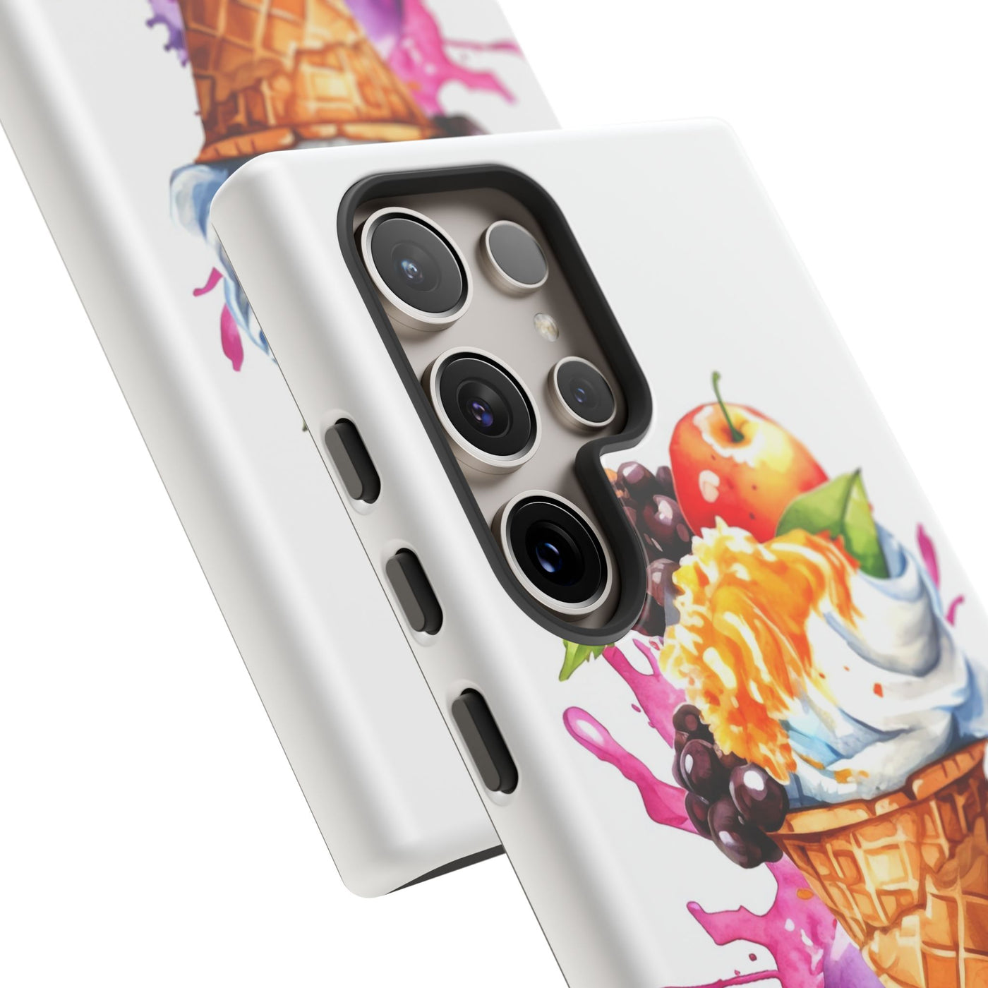 Impact Resistant, Summer Ice Cream Cone, Cute Phone Cases for Samsung S24, S23, S22, S21, IPhone 15 pro Iphone 14 pro Iphone 13 IPhone 12 Iphone 11