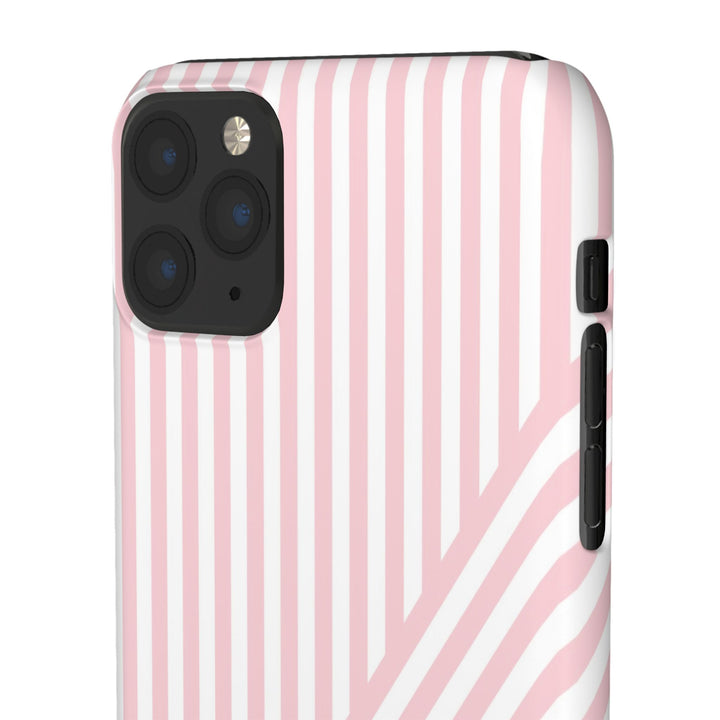 Aesthetic Sweet Pink Stripes Cute Phone Case Sleek Snap - For iPhone 17 Pro Max iPhone 16 Pro iPhone 15 Iphone 14 Plus 13 Pro 12 11 10 Gift