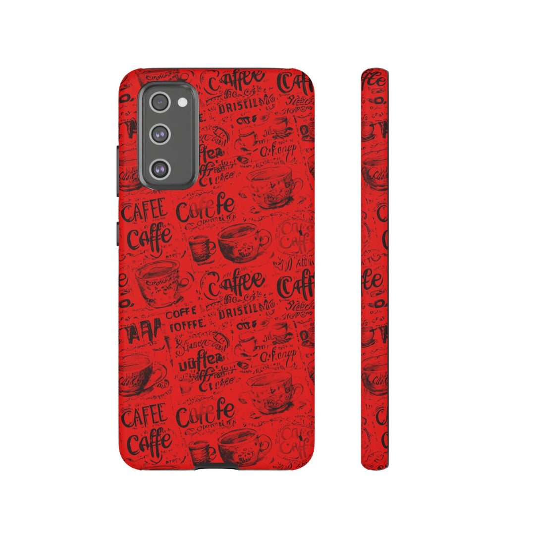 Cute Samsung Phone Case | Aesthetic Samsung Phone Case | Galaxy S23, S22, S21, S20 | Red Black Coffee, Protective Phone Case - Studio40ParkLane