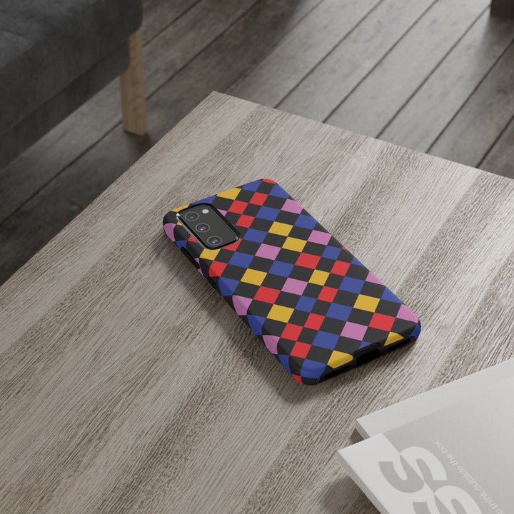 Aesthetic Tough Colorful Checkerboard Phone Case Premium - For iPhone 17 Pro Max iPhone 16 Pro iPhone 15 Iphone 14 Plus 13 Pro 12 11 10 XR - Studio40ParkLane