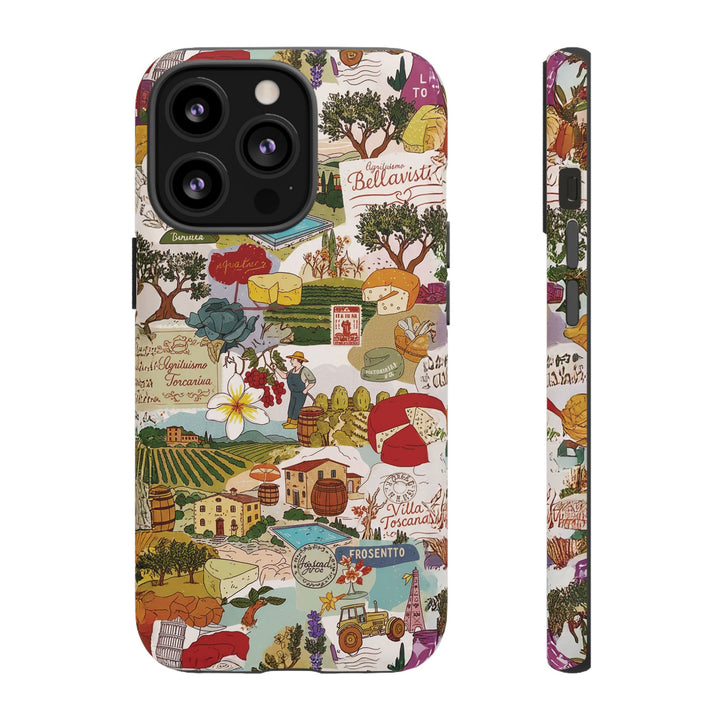 Italy Tuscany Coquette Collage Tough Premium Phone Case - For iPhone 17 Pro Max iPhone 16 Pro iPhone 15 Iphone 14 Plus 13 Pro 12 11 10 XR - Studio40ParkLane
