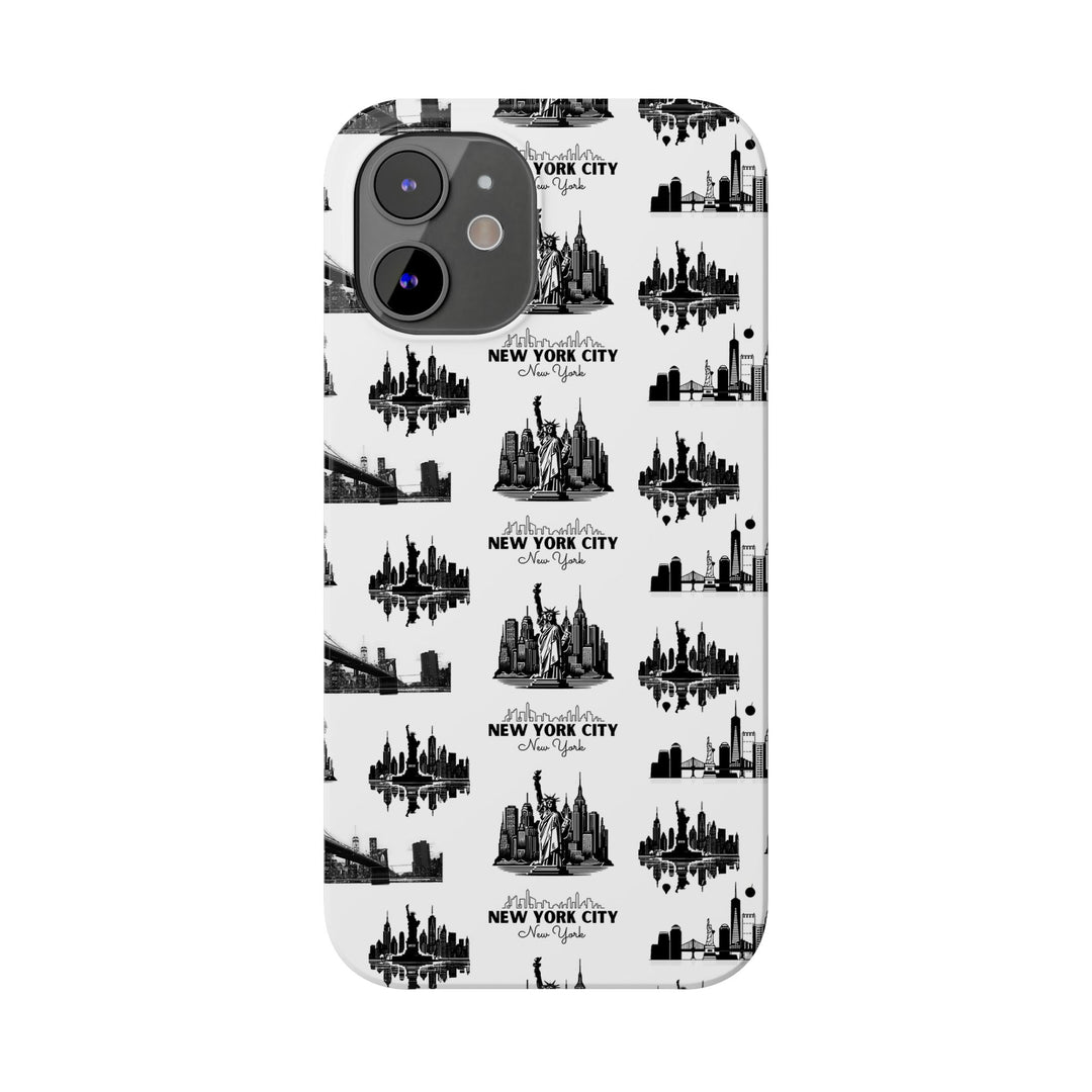 Slim New York Skyline Collage Coquette Gift for Her Cute Phone Cases for Iphone 16 Pro Max | iPhone 15 Case | iPhone 15 Pro Max Case, Iphone 14, Iphone 14 Pro Max, Iphone 13 12 11 8 7 - Studio40ParkLane