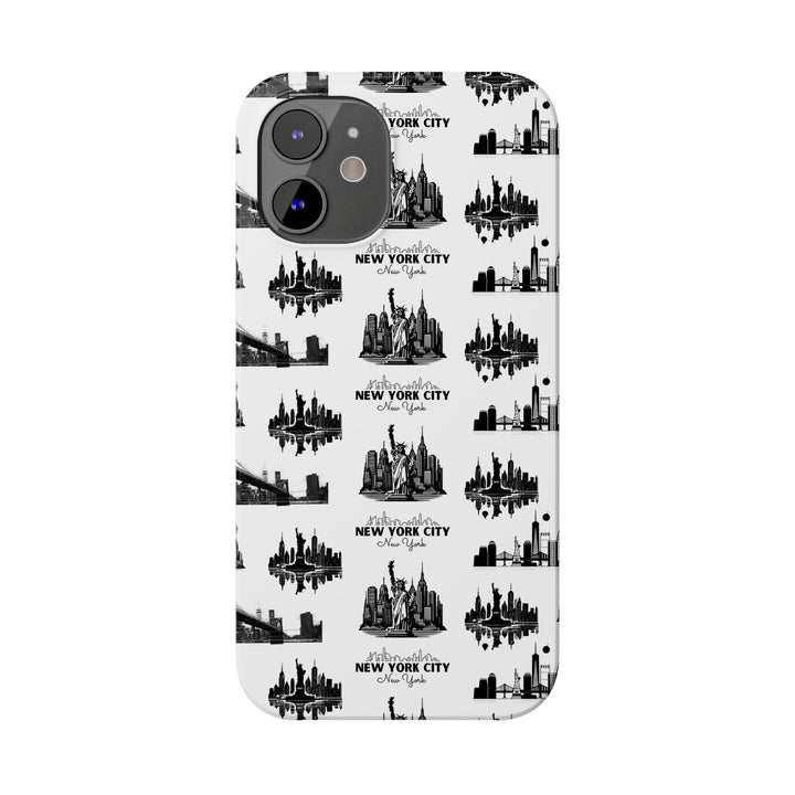Slim New York Skyline Collage Coquette Gift for Her Cute Phone Cases for Iphone 16 Pro Max | iPhone 15 Case | iPhone 15 Pro Max Case, Iphone 14, Iphone 14 Pro Max, Iphone 13 12 11 8 7 - Studio40ParkLane