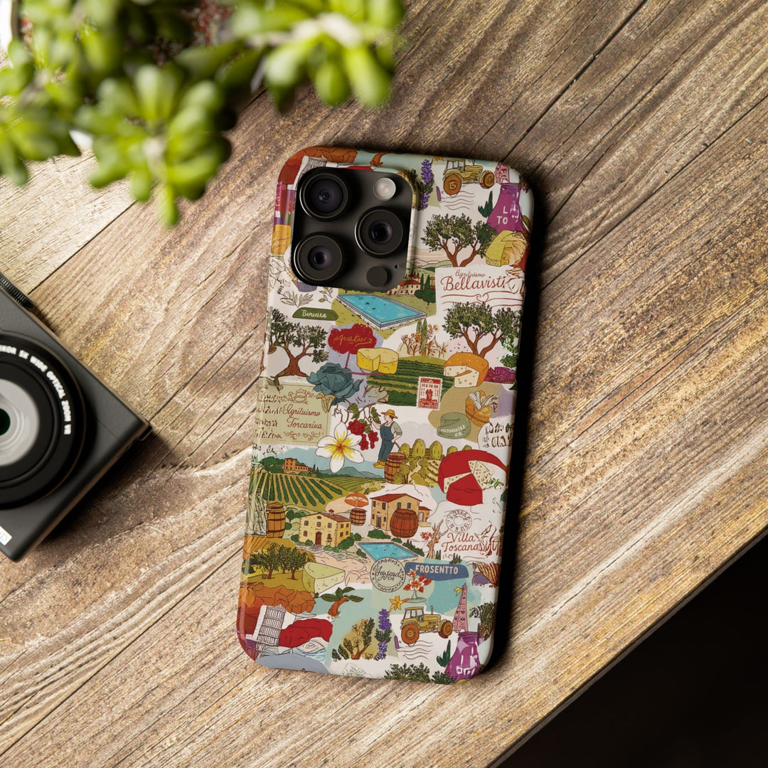 Slim Italy Tuscany Coquette Collage Cute Phone Case for Iphone 17 - | iPhone 16 Pro Max Case | iPhone 15 Case Iphone 14 13 12 11 10 9 8 7 - Studio40ParkLane