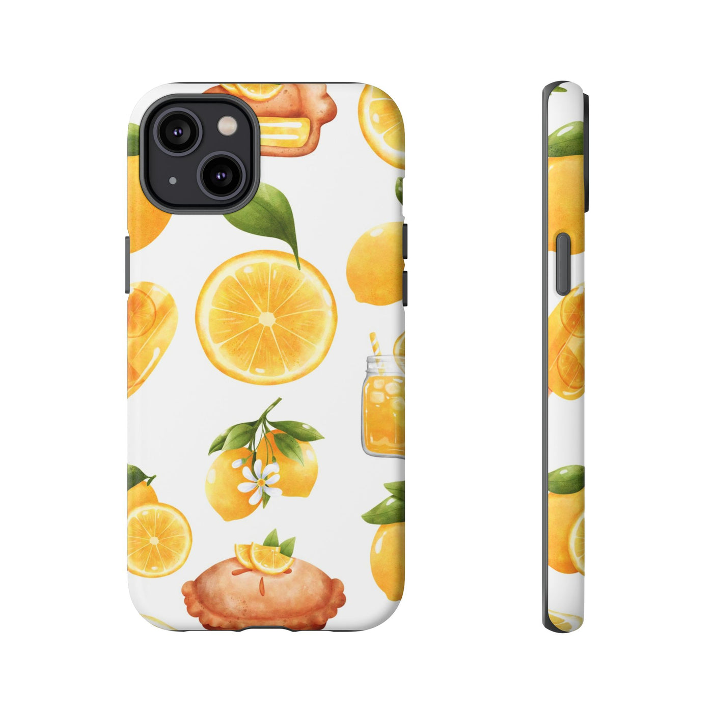 Impact Resistant, Lemon Fruit Pie, Cute Phone Cases for Samsung S24, S23, S22, S21, IPhone 15 pro Iphone 14 pro Iphone 13 IPhone 12 Iphone 11