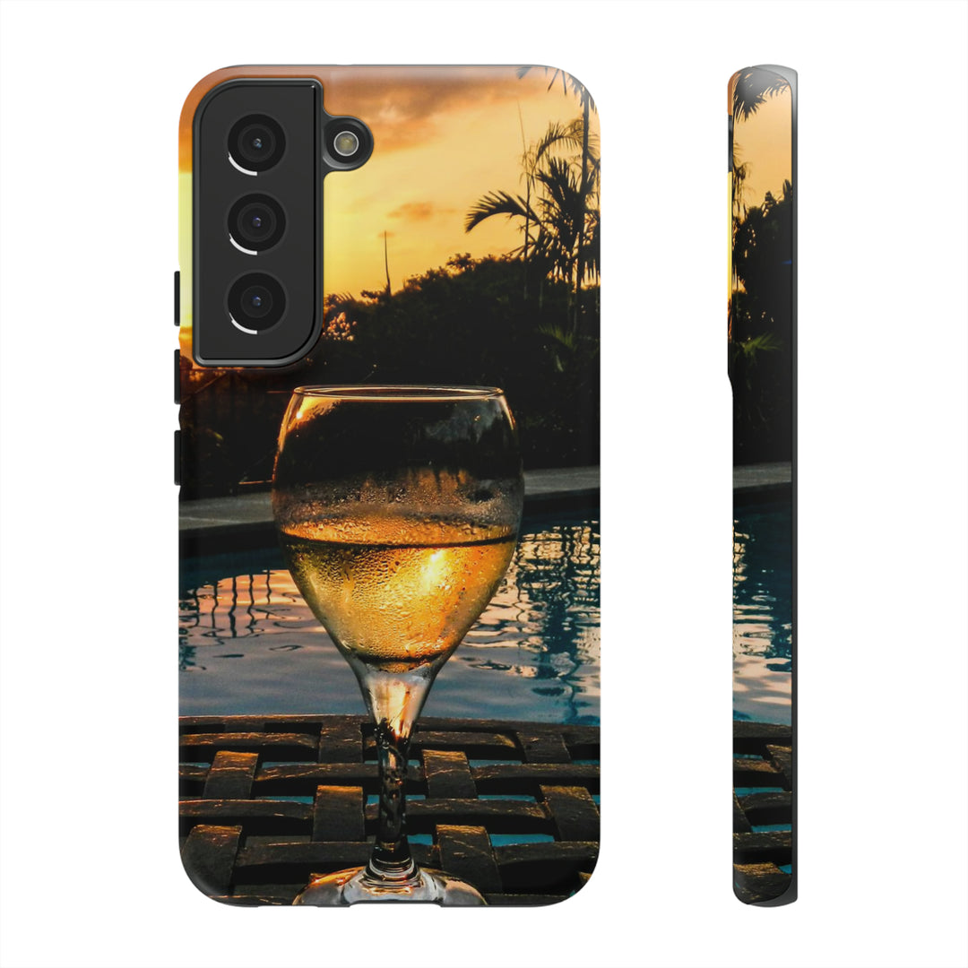 Samsung Galaxy Phone Case | Galaxy S23, S22, S21, S20 | Luxury Case Double Layered | Impact Resistant | Fashionable - Wine Glass 1 - Studio40ParkLane