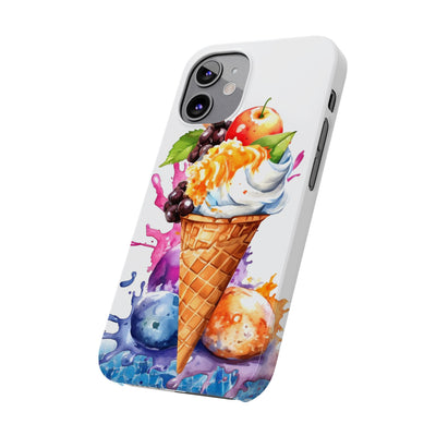 Slim Summer Ice Cream Cone Slim Cute Phone Cases for Iphone  | iPhone 15 Case | iPhone 15 Pro Max Case, Iphone 14, Iphone 14 Pro Max, Iphone 13