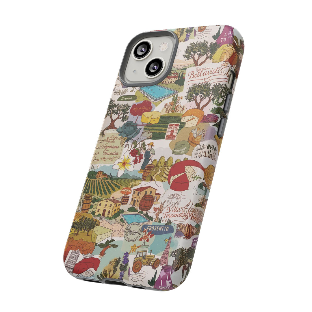 Italy Tuscany Coquette Collage Tough Premium Phone Case - For iPhone 17 Pro Max iPhone 16 Pro iPhone 15 Iphone 14 Plus 13 Pro 12 11 10 XR - Studio40ParkLane