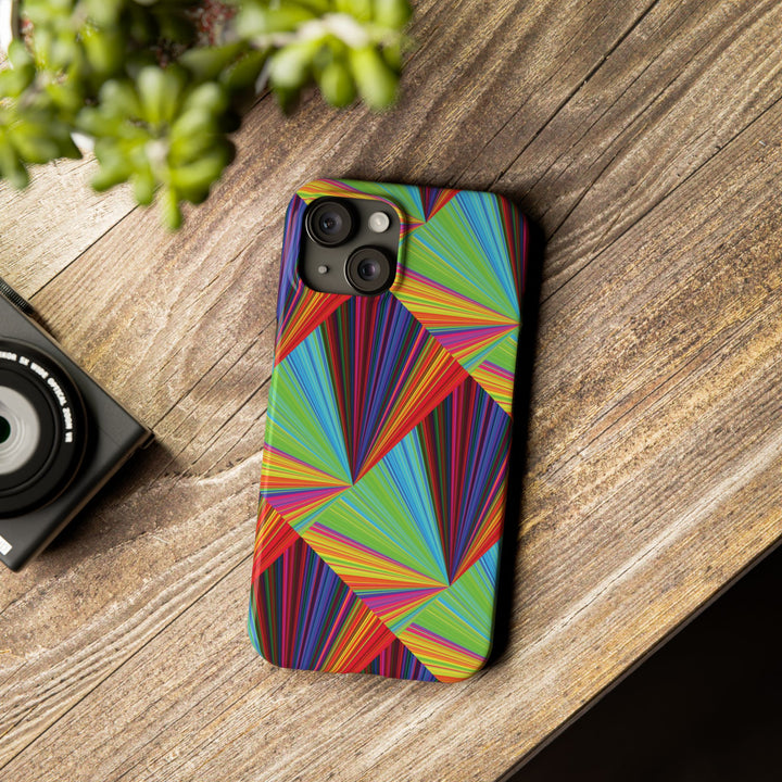 Slim Triangle Kaleidoscope Colors Gift for Her Cute Phone Cases for Iphone 16 Case | iPhone 15 Case | iPhone 15 Pro Max Case, Iphone 14, Iphone 14 Pro Max, Iphone 13, 12, 11, 10, 8,7 - Studio40ParkLane