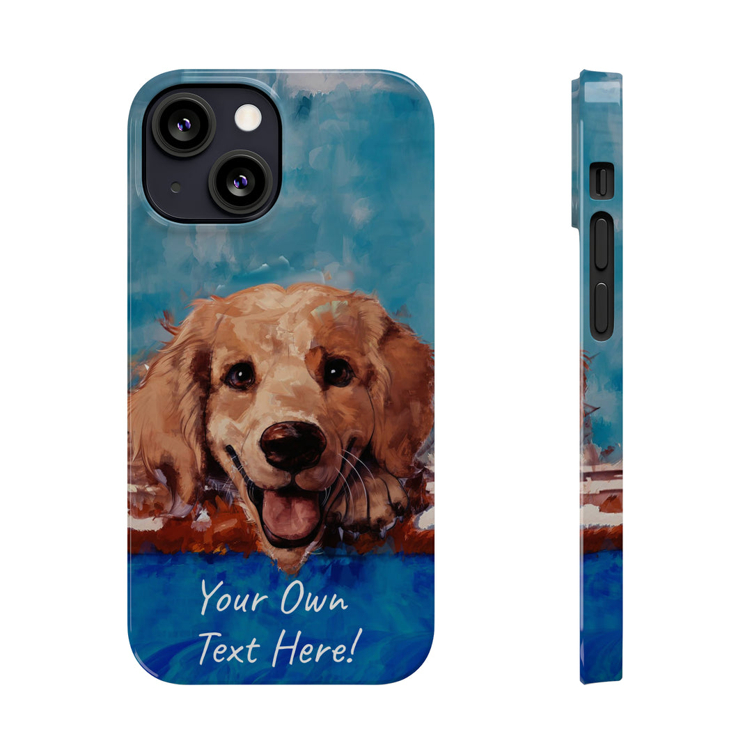 Slim Personalized Cute iPhone Cases - | iPhone 15 Case | iPhone 15 Pro Max Case, Iphone 14 Case, Iphone 14 Pro Max, Iphone 13, Golden Retriever Dog - Studio40ParkLane