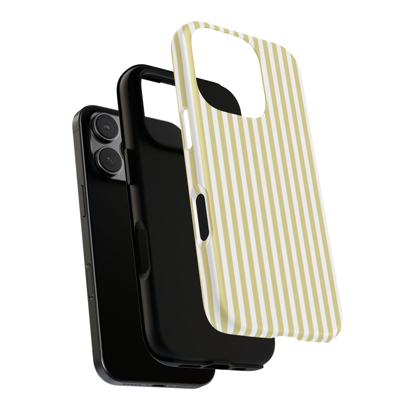 Tough Premium Soft Yellow Stripes Phone Case Gift for Her - For Apple iPhone 16 Pro Max 16e iPhone 15 Pro iPhone Iphone 14 Plus 13 Pro 12 SE XR - Studio40ParkLane