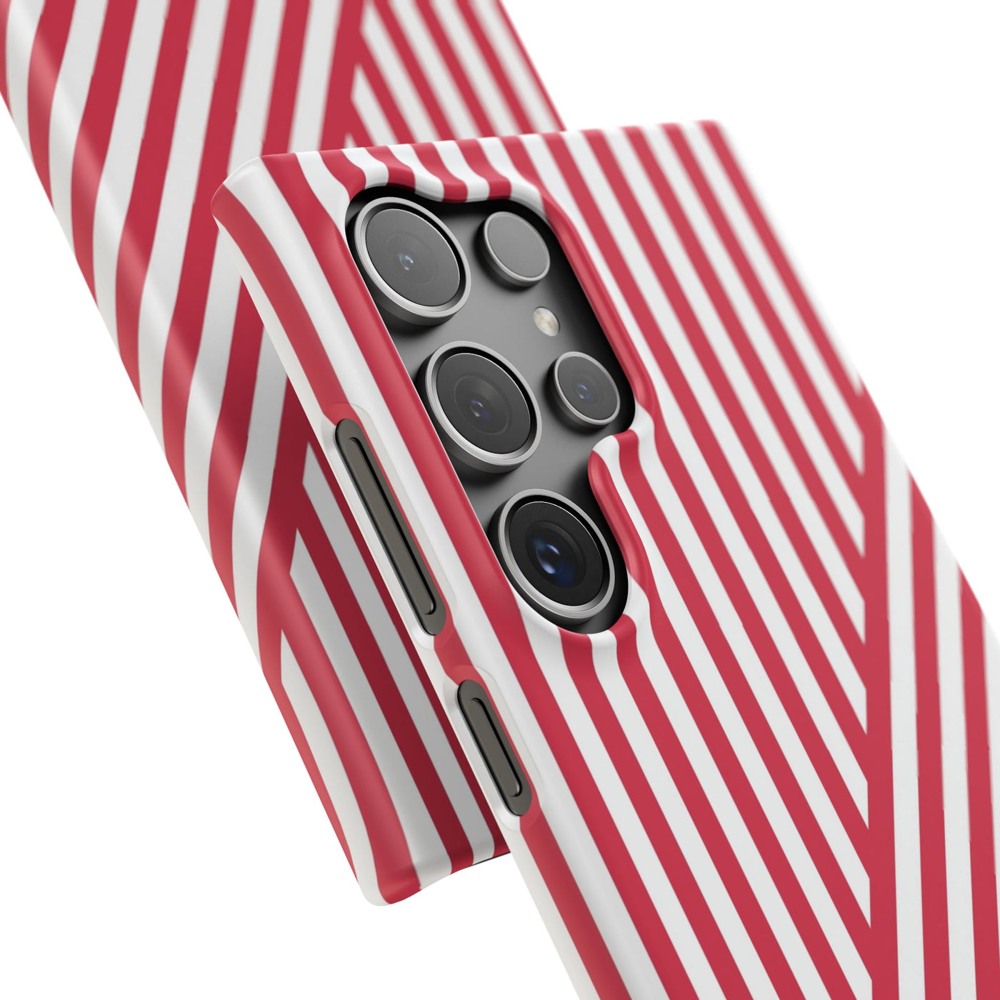 Aesthetic Winterberry Red Stripes Cute Phone Case Sleek Snap - For iPhone 17 Pro Max iPhone 16 Pro iPhone 15 Iphone 14 Plus 13 Pro 12 11 10 Gift - Studio40ParkLane