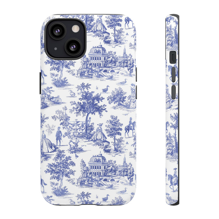 French Toile Premium Tough Phone Case, Timeless Cute Phone Case for Samsung Galaxy S25 S24 S23 Ultra &amp; iPhone 16 15 Pro Max - Studio40ParkLane