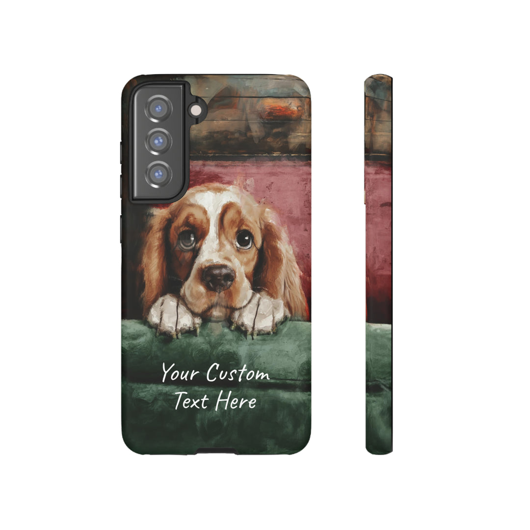 Personalize this Cute Samsung Phone Case | Cocker Spaniel Dog Samsung Phone Case | Galaxy S23, S22, S21, S20 | Customized Samsung Case - Studio40ParkLane