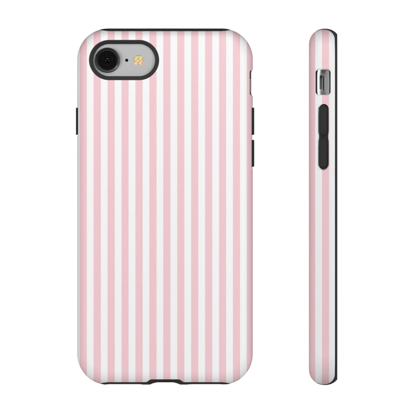 Tough Premium Sweet Pink Stripes Phone Case Gift for Her - For Apple iPhone 16 Pro Max 16e iPhone 15 Pro iPhone Iphone 14 Plus 13 Pro 12 SE XR - Studio40ParkLane