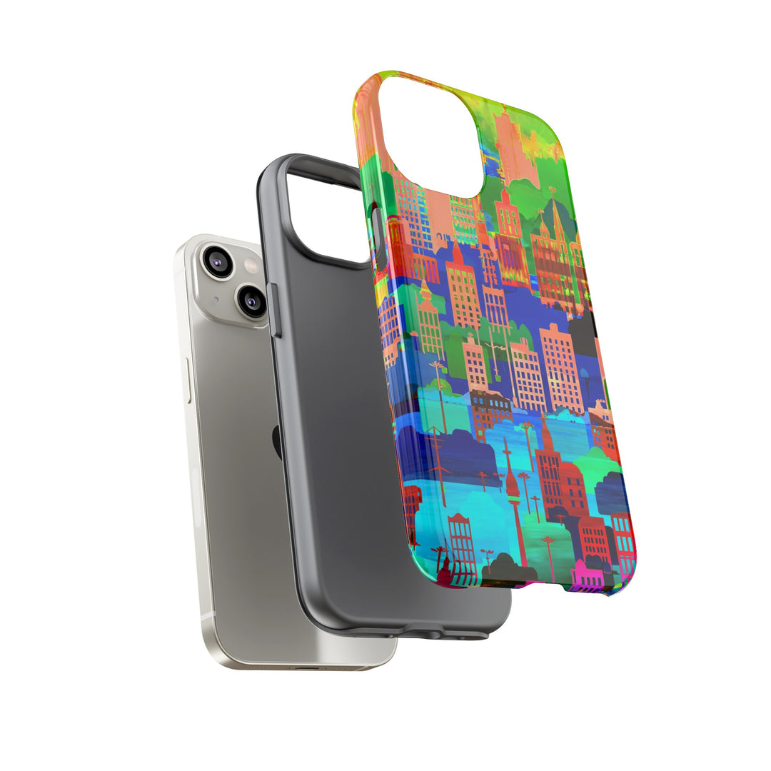 Cute Samsung Case | Cool Iphone Case | Summer City Skyline, Samsung S24, S23, S22, S21, IPhone 15 Case | Iphone 14 Case, Iphone 13 Case - Studio40ParkLane