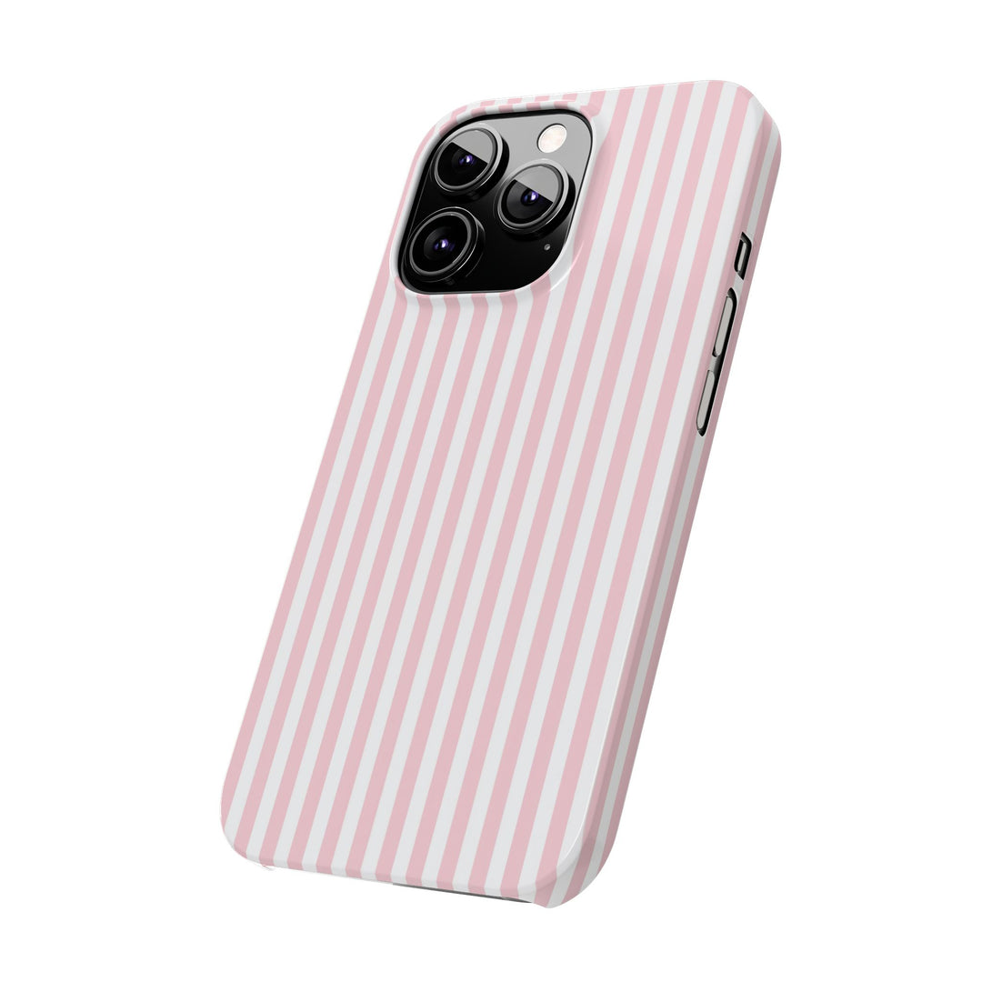 Slim Sweet Pink Striped Cute Phone Case for Iphone 16 - | iPhone 15 Pro Max Case | iPhone 14 Case Iphone 13 12 11 10 9 8 7 X XS Gift for Her