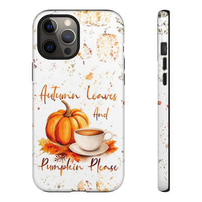 Impact Resistant, Fall Leaves Pumpkin Pie, Cute Phone Cases for Samsung S24, S23, S22, S21, IPhone 15 pro Iphone 14 pro Iphone 13 IPhone 12 Iphone 11