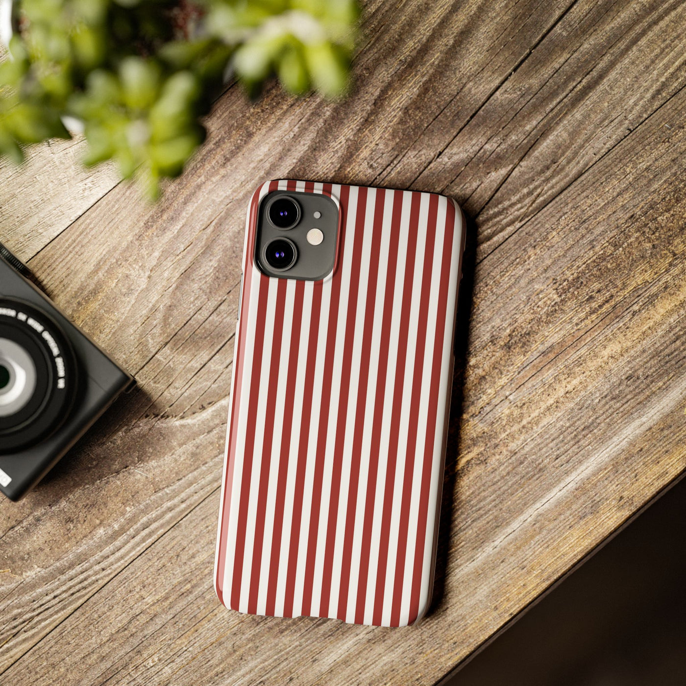 Slim Farmhouse Red Striped Cute Phone Case for Iphone 16 - | iPhone 15 Pro Max Case | iPhone 14 Case Iphone 13 12 11 10 9 8 7 Gift for Her - Studio40ParkLane