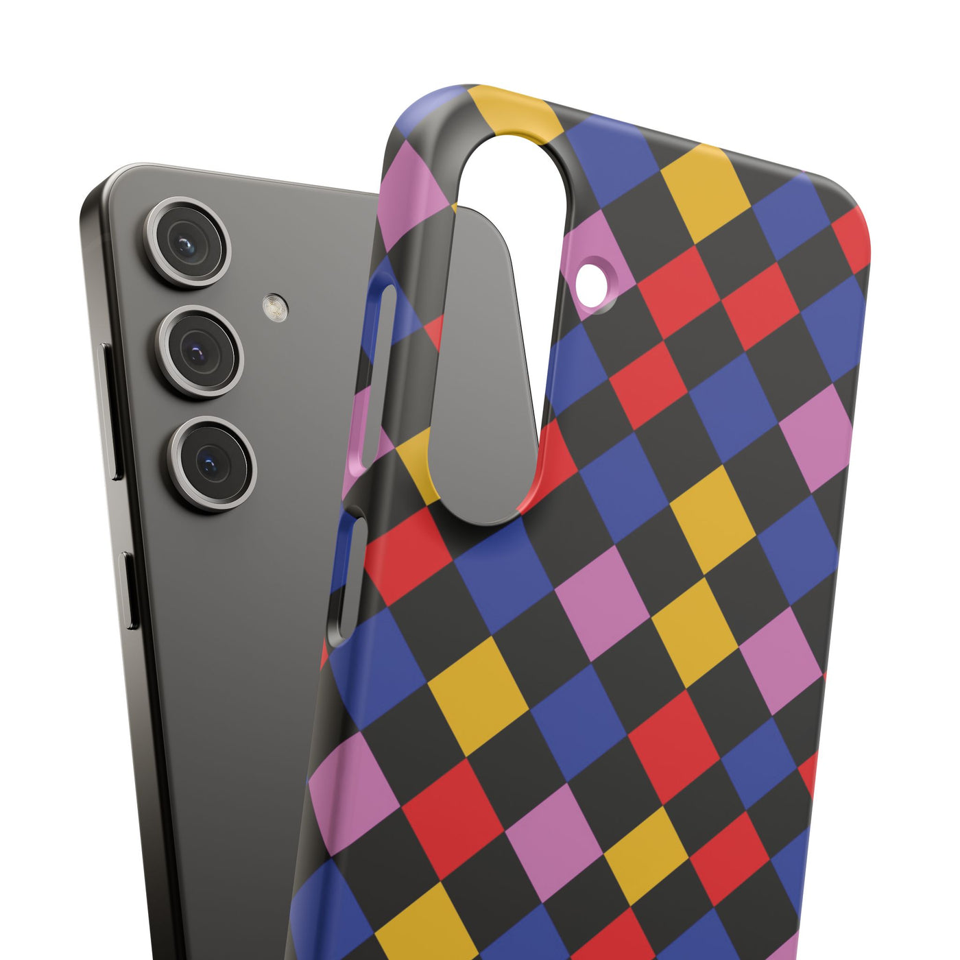 Colorful Checkerboard Cute Phone Case - Sleek Snap - for iPhone 16 15 14 13 12 11 Max Pro Plus Samsung Galaxy S24 S23 S22 S21 S20 Plus Ultra - Studio40ParkLane