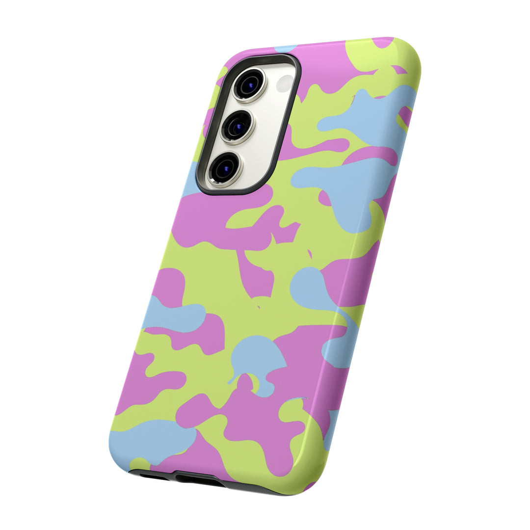 Cute Phone Case | Aesthetic Phone Cases| for Galaxy S23, S22, S21, S20 | Blue Pink Camouflage, Protective Phone Case - Studio40ParkLane