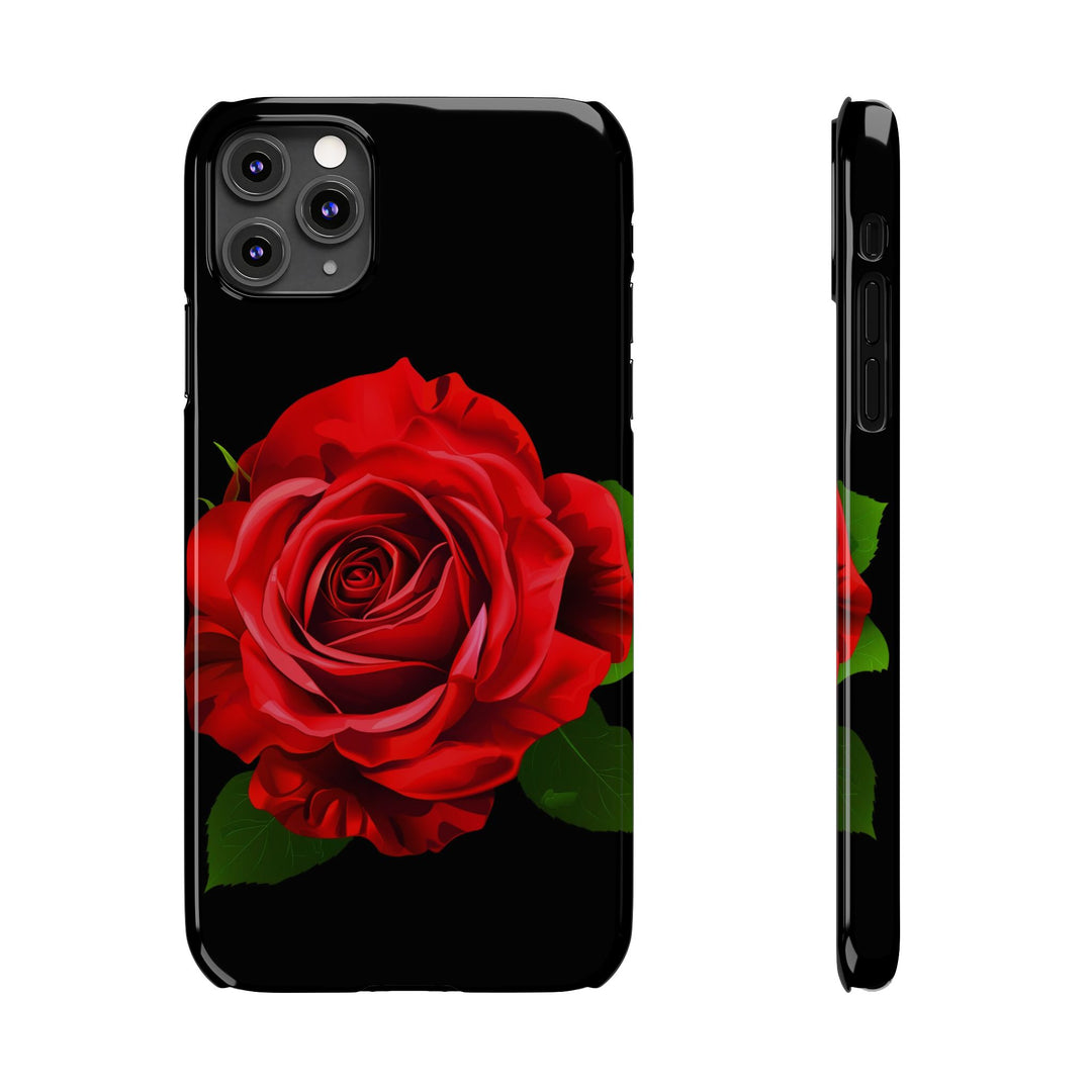 Slim Red Rose Flowers Gift for Her Cute Phone Cases for Iphone 16 Pro Max | iPhone 15 Case | iPhone 15 Pro Max Case, Iphone 14, Iphone 14 Pro Max, Iphone 13 12 11 8 7 - Studio40ParkLane