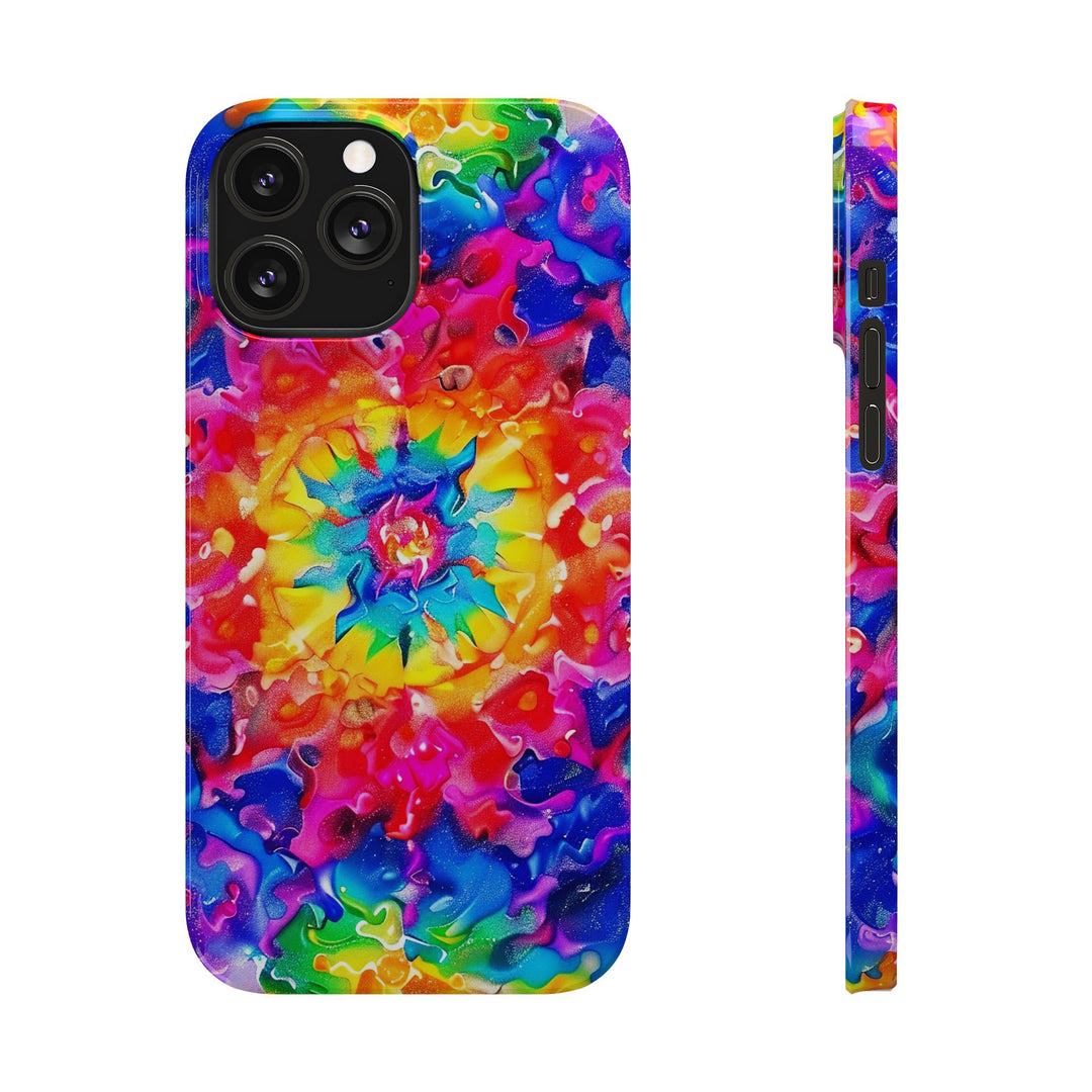 Slim Tie Dye Faux Glitter Gift for Her Cute Phone Cases for Iphone 16 Pro Max | iPhone 15 Case | iPhone 15 Pro Max Case, Iphone 14, Iphone 14 Pro Max, Iphone 13 12 11 8 7 - Studio40ParkLane
