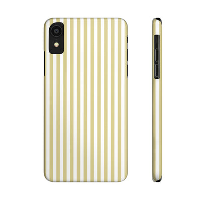 Slim Soft Yellow Striped Cute Phone Case for Iphone 16 - | iPhone 15 Pro Max Case | iPhone 14 Case Iphone 13 12 11 10 9 8 7 XS Gift for Her - Studio40ParkLane