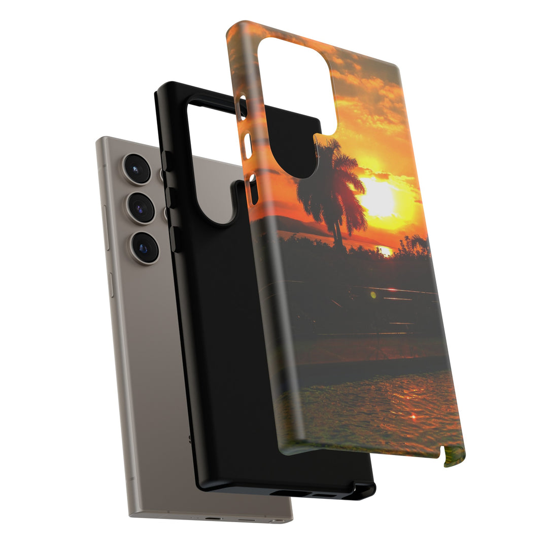 Cute Samsung Case | Cool Iphone Case | Summer Jamaica Pool Sunset, Samsung S24, S23, S22, S21, IPhone 15 Case | Iphone 14 Case, Iphone 13 Case - Studio40ParkLane