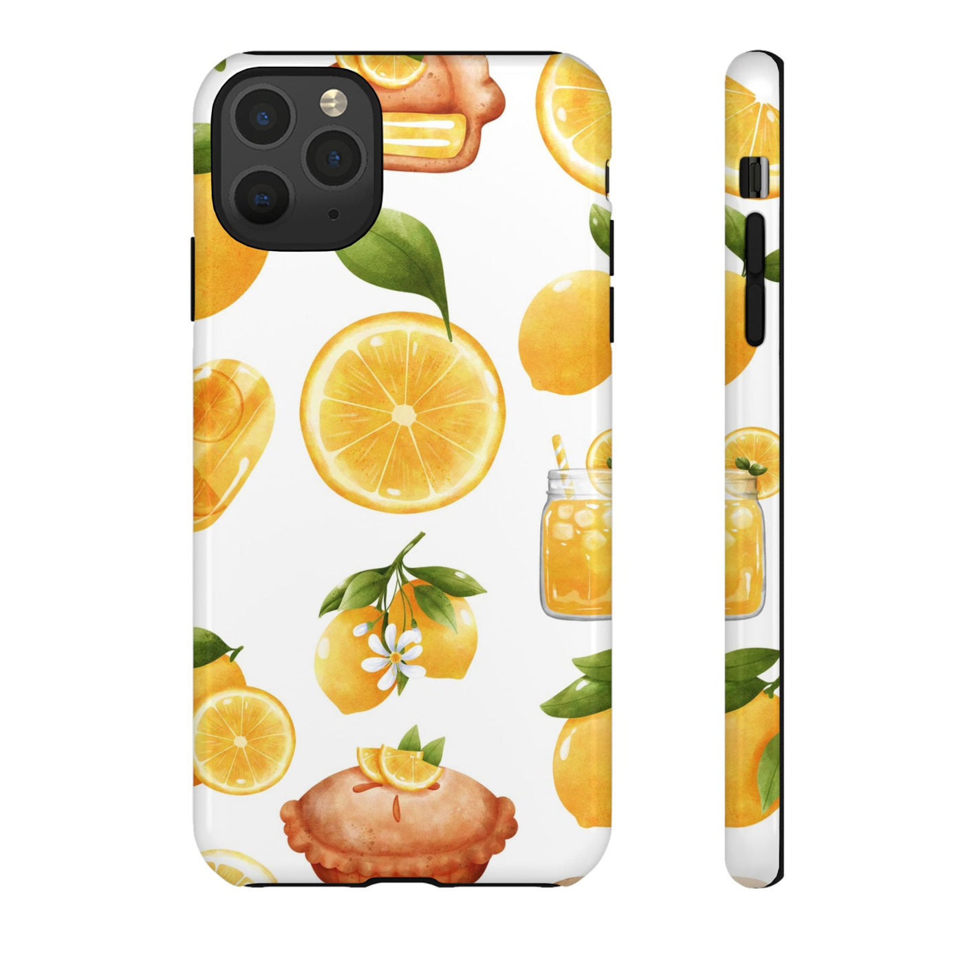 Impact Resistant, Lemon Fruit Pie, Cute Phone Cases for Samsung S24, S23, S22, S21, IPhone 15 pro Iphone 14 pro Iphone 13 IPhone 12 Iphone 11