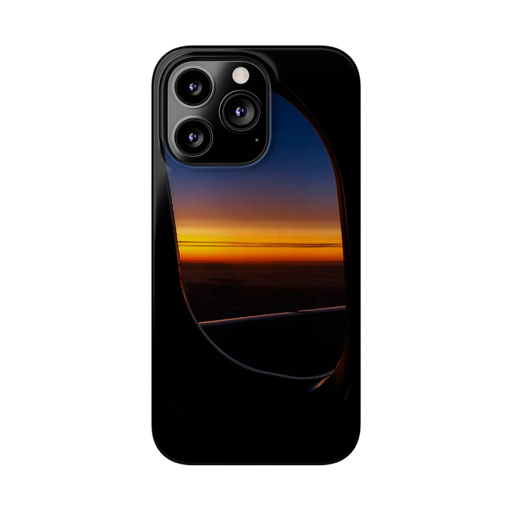 Slim Cute Phone Cases for Iphone - | iPhone 15 Case | iPhone 15 Pro Max Case, Iphone 14 Case, Iphone 14 Pro Max, Iphone 13, Airplane Window Sunset - Studio40ParkLane