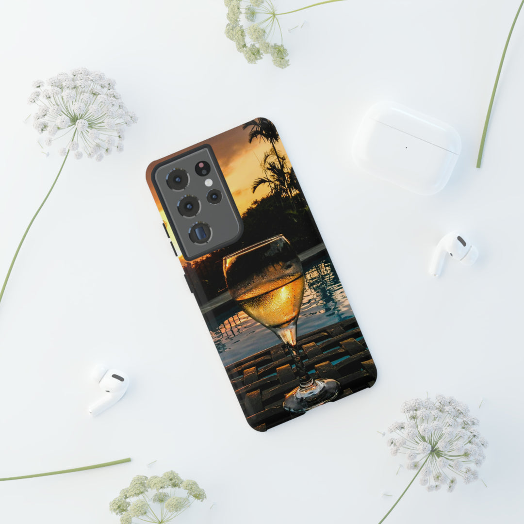 Samsung Galaxy Phone Case | Galaxy S23, S22, S21, S20 | Luxury Case Double Layered | Impact Resistant | Fashionable - Wine Glass 1 - Studio40ParkLane