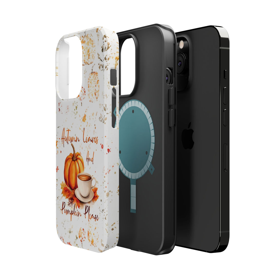 Fall Leaves Pumpkins Tough Magsafe Cute Phone Cases for Iphone | iPhone 15 Case | iPhone 15 Pro Max Case, Iphone 14, Iphone 14 13 12 11 10 9 8 7 - Studio40ParkLane